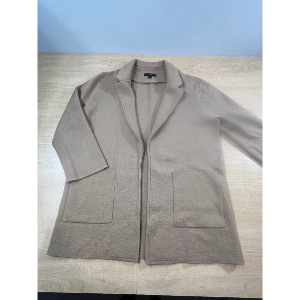 J‎ Crew Sophia Blazer Sweater Cotton Wool Blend 3/4 Sleeve Womans Size M - Picture 3 of 7